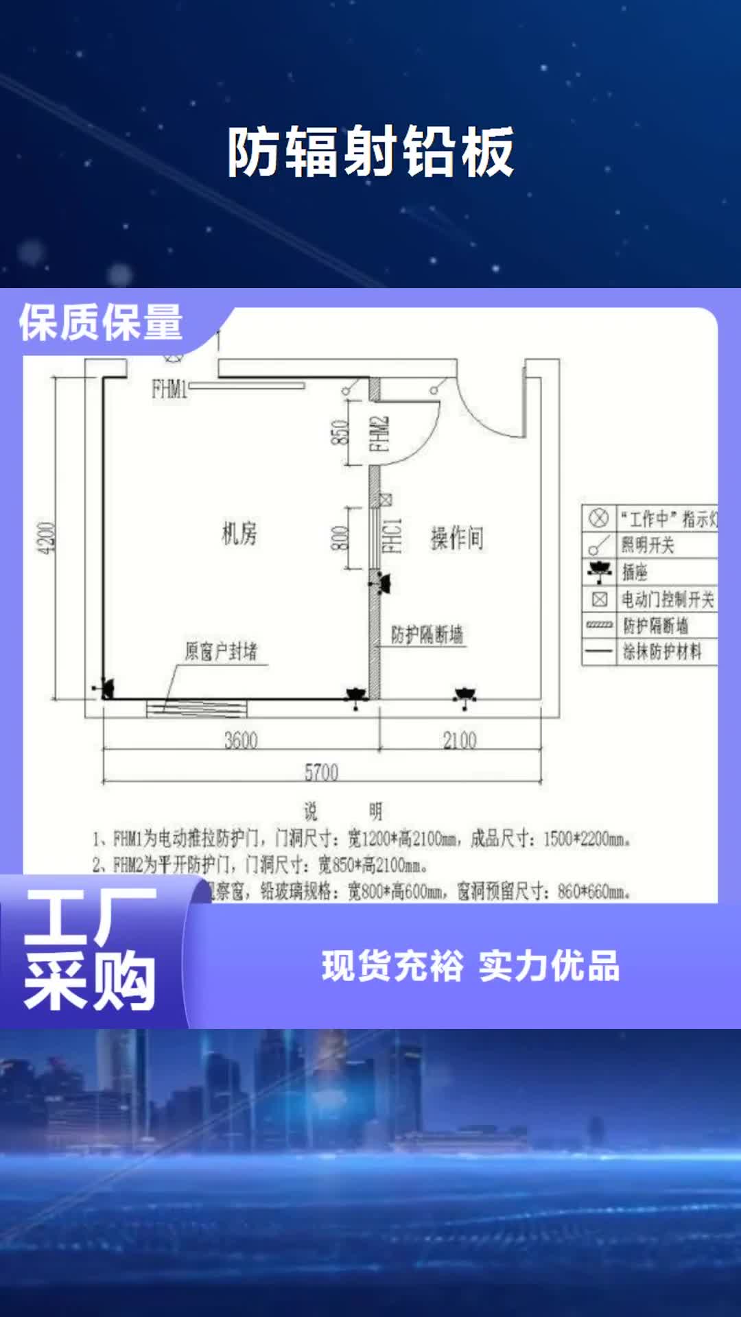 【广安 防辐射铅板防辐射铅门大厂生产品质】